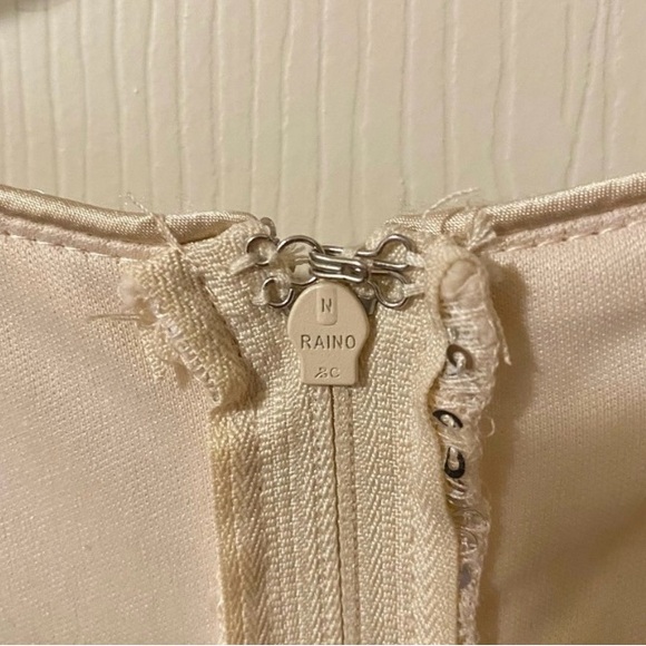 Xtraordinary Champagne Silver Sequined Tiered Mini Dress Size M - Picture 8 of 9